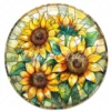 20 High-Quality Stained Glass Sunflowers Clipart - Sunflowers digital watercolor JPG instant download for commercial use - Digital download