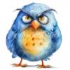 21 High-Quality Cute Grumpy Birds Clipart - Cute grumpy birds digital watercolor JPG instant download for commercial use - Digital download