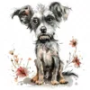 20 High-Quality Crazy Dog Clipart - Quirky crazy cute dog digital watercolor JPG instant download for commercial use - Digital download