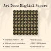 Art Deco Seamless Digital Paper - 84 Scrapbook patterns, Vintage art deco designs, Black and gold pattern, Commercial use, Digital download