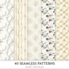 Vanilla Winter Seamless Patterns, Winter cozy JPEG, Cozy cottagecore pattern, Rustic winter repeating pattern, Digital scrapbook paper
