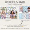 Monet's Garden Watercolor Clipart Set - 550+ transparent PNG, Spring garden graphics, Romantic florals art, Commercial use, Digital download