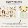 Happy Easter Watercolor Clipart Set - 510+ transparent PNG, Cozy spring illustrations, Cute egg graphics, Commercial use, Digital download