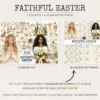Faithful Easter Watercolor Clipart Set - 330+ transparent PNG, He is risen illustrations, Jesus graphics, Commercial use, Digital download
