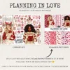 Planning in Love Watercolor Clipart Set - 415+ transparent PNG, Valentine graphics, Bookish love images, Commercial use, Digital download