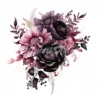 18 High-Quality Gothic Flower Clipart - Gothic flower digital watercolor JPG instant download for commercial use - Digital download