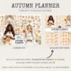 Autumn Planner Watercolor Clipart Set - 248+ transparent PNG, Cozy planner girl graphics, Boho fall png, Commercial use, Digital download