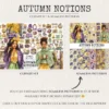 Autumn Notions Watercolor Clipart Set - 265+ transparent PNG, Artistic autumn graphics, Falling leaves art, Commercial use, Digital download