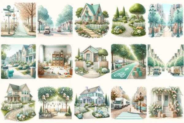 Moving Clipart Set - 110+ transparent PNG, New home illustrations, Interior decor graphics, Moving day art, Commercial use, Digital download