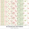 Spring Planner Seamless Patterns, Springtime Floral JPEG, Floral seamless pattern, Spring blossom repeating pattern, Digital scrapbook paper