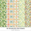 Italian Vibes Seamless Patterns, Mediterranean summer JPEG, Lemon motifs pattern, Italian tiles repeating pattern, Digital scrapbook paper