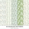 Spring Notions Seamless Patterns, Floral season JPEG, Cute springtime pattern, Meadow flowers repeating pattern, Digital scrapbook paper