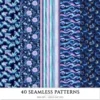 Aurora Aesthetics Seamless Patterns, Northern Lights JPEG, Snowflake pattern, Winter, Polar Night repeating pattern, Digital scrapbook paper