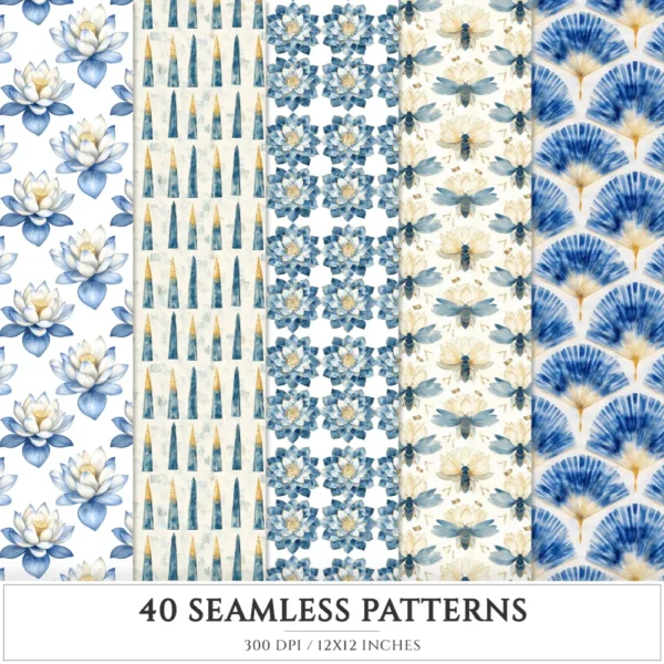 Amentas Whisper Seamless Patterns, Ancient egypt JPEG, Pyramid pattern, Falcon, Egyptian, Lotus repeating pattern, Digital scrapbook paper