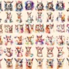 Llamas Watercolor Clipart Bundle - 400+ transparent PNG, Charming alpaca illustrations, Cyte llama images, Commercial use, Digital download