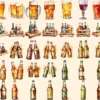 Beer Watercolor Clipart Bundle - 305+ transparent PNG, Craft beer illustrations, Lager and ale png images, Commercial use, Digital download