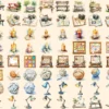 Writing Watercolor Clipart Bundle - 540+ transparent PNG, Writing tools illustrations, Composition images, Commercial use, Digital download