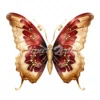 20 High-Quality Gold Wine Butterfly Clipart - Wine butterfly digital watercolor JPG instant download for commercial use - Digital download