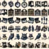 Gothic Academia Watercolor Clipart Bundle - 443+ transparent PNG, Academic mystery images, Gothic study png, Commercial use,Digital download