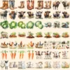 On the Farm Watercolor Clipart Bundle - 570+ transparent PNG, Rustic farmyard scenes png, Agricultural art, Commercial use, Digital download