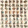 Steampunk Books Watercolor Clipart Bundle - 603+ transparent PNG, Retro sci-fi books images, Futuristic art, Commercial use,Digital download