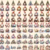 Christmas Gnomes Watercolor Clipart Bundle - 785+ transparent PNG, Festive magic graphics, Holiday gnome png,Commercial use,Digital download