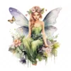 19 High-Quality Garden Fairy Clipart - Garden fairy digital watercolor JPG instant download for commercial use - Digital download