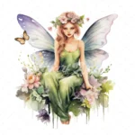 19 High-Quality Garden Fairy Clipart - Garden fairy digital watercolor JPG instant download for commercial use - Digital download