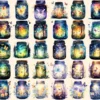 Firefly Jars Watercolor Clipart Bundle - 253+ transparent PNG, Whimsical fairytale graphics, Storybook art, Commercial use, Digital download