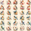 Robins Watercolor Clipart Bundle - 280+ transparent PNG, Delightful bird graphics, Adorable robin images, Commercial use, Digital download