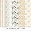 Vanilla Winter Seamless Patterns, Winter cozy JPEG, Cozy cottagecore pattern, Rustic winter repeating pattern, Digital scrapbook paper