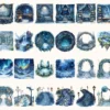 Celestial Elf Watercolor Clipart Set - 215+ transparent PNG, Magical nightscape graphics, Cosmic stars art, Commercial use, Digital download