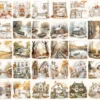 Lovely Autumn Watercolor Clipart Set - 250+ transparent PNG, Pumpkin season graphics, Girl with book images, Commercial use,Digital download