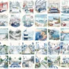Summer Anchor Watercolor Clipart Set - 260+ transparent PNG, Seaside coastal graphics, Summertime images, Commercial use, Digital download