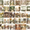 Autumn Gallery Watercolor Clipart Set - 272+ transparent PNG, Fall fashion graphics, Autumn museum images, Commercial use, Digital download