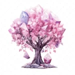 20 High-Quality Crystal Trees Clipart - Crystal trees digital watercolor JPG instant download for commercial use - Digital download