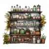 20 High-Quality Apothecary Cabinets Clipart - Apothecary digital watercolor JPG instant download for commercial use - Digital download