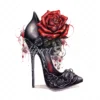 20 High-Quality Rose Gothic High Heels Clipart - Gothic heels digital watercolor JPG instant download for commercial use - Digital download