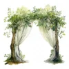 24 High-Quality Wedding Tree Arch Clipart - Tree arch digital watercolor JPG instant download for commercial use - Digital download