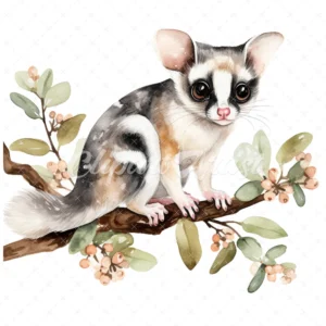 24 High-Quality Sugar Gliders Clipart - Sugar gliders digital watercolor JPG instant download for commercial use - Digital download