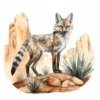 19 High-Quality Aardwolf Clipart - Aardwolf digital watercolor JPG instant download for commercial use - Digital download