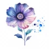 19 High-Quality Galaxy Flowers Clipart - Galaxy flowers digital watercolor JPG instant download for commercial use - Digital download