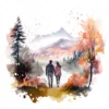 20 High-Quality Loving Couple Clipart - Loving couple digital watercolor JPG instant download for commercial use - Digital download