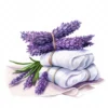 20 High-Quality Lavender Towels Clipart - Lavender towels digital watercolor JPG instant download for commercial use - Digital download