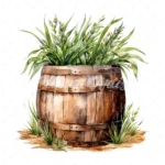 20 High-Quality Barrel Clipart - Barrel digital watercolor JPG instant download for commercial use - Digital download