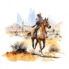 18 High-Quality Horse Riding in Desert Clipart - Horse riding digital watercolor JPG instant download for commercial use - Digital download