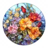 20 High-Quality Flowers Stained Glass Clipart - Bouquet flower digital watercolor JPG instant download for commercial use - Digital download