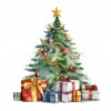 20 High-Quality Christmas Tree Gifts Clipart - Christmas gifts digital watercolor JPG instant download for commercial use - Digital download