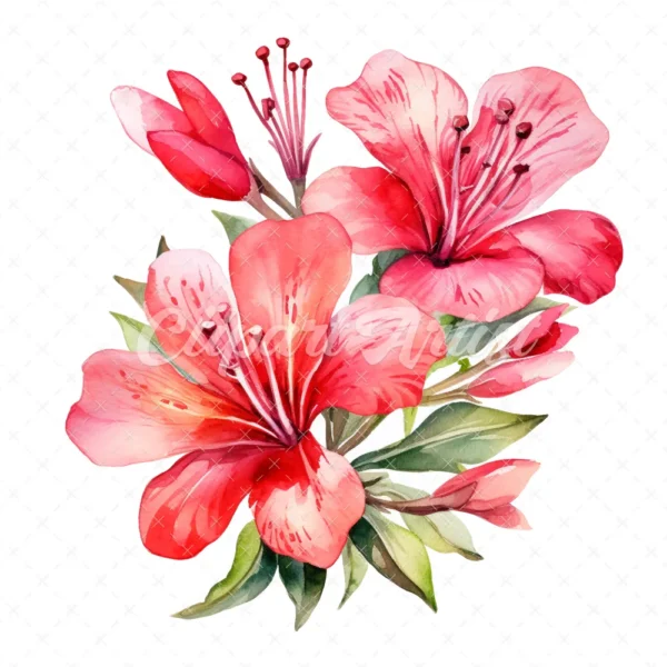 20 High-Quality Alstroemeria Clipart - Alstroemeria flower digital watercolor JPG instant download for commercial use - Digital download