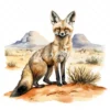 19 High-Quality Bat Eared Fox Clipart - Bat eared fox digital watercolor JPG instant download for commercial use - Digital download